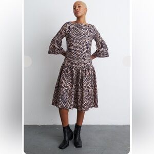 Osei‎ Duro Drop Waist Mature Dress in Weekly Rhythm Size Small